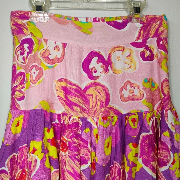 Alivia Annie Mini Skort Floral Sugar Plum Tiered Lace Trim Feminine Size Small - Picture 4 of 13